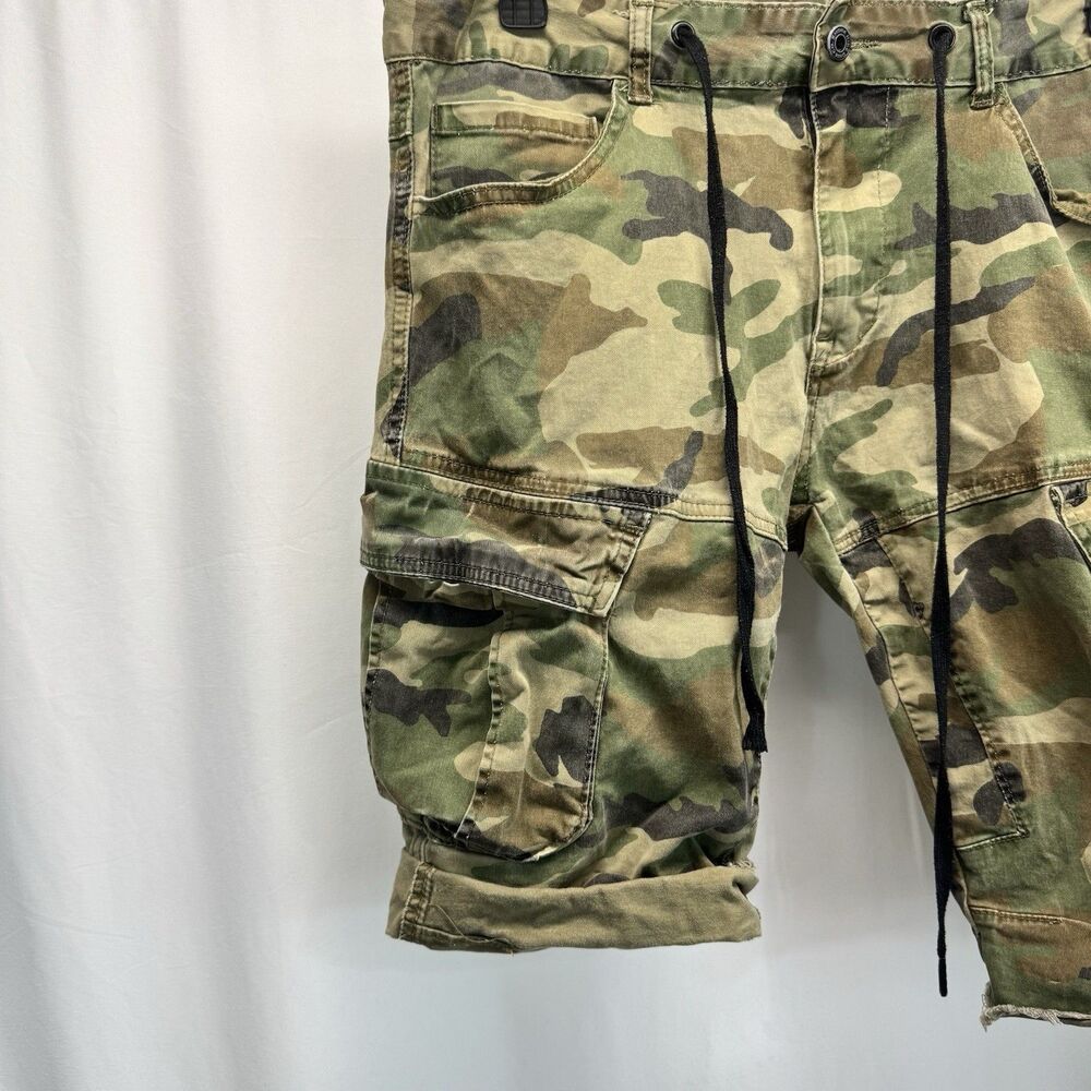 Smoke Rise Cargo Shorts Mens 38 Camo 13” Inseam Utility Jorts Twill Gorpcore - Picture 2 of 12
